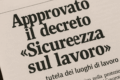 Decreto Sicurezza 2025: nuove regole su lavoro, INAIL, formazione e protezione civile